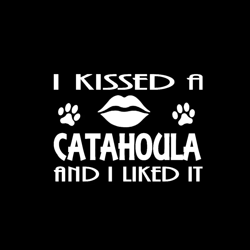 YJZT 14 см * 10 автомобильная наклейка я поцеловал CATAHOULA и мне понравилась виниловая