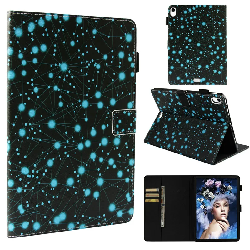 Чехол Funda для планшета Apple iPad Pro 11 дюймов 2018 цветной чехол с совами цветами
