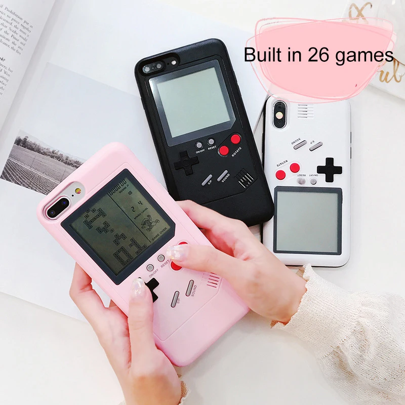Чехол для игрового автомата iPhone X 10 XR XS Max 6 6s 7 8 Plus тетрис Мягкий край Жесткий Capinha
