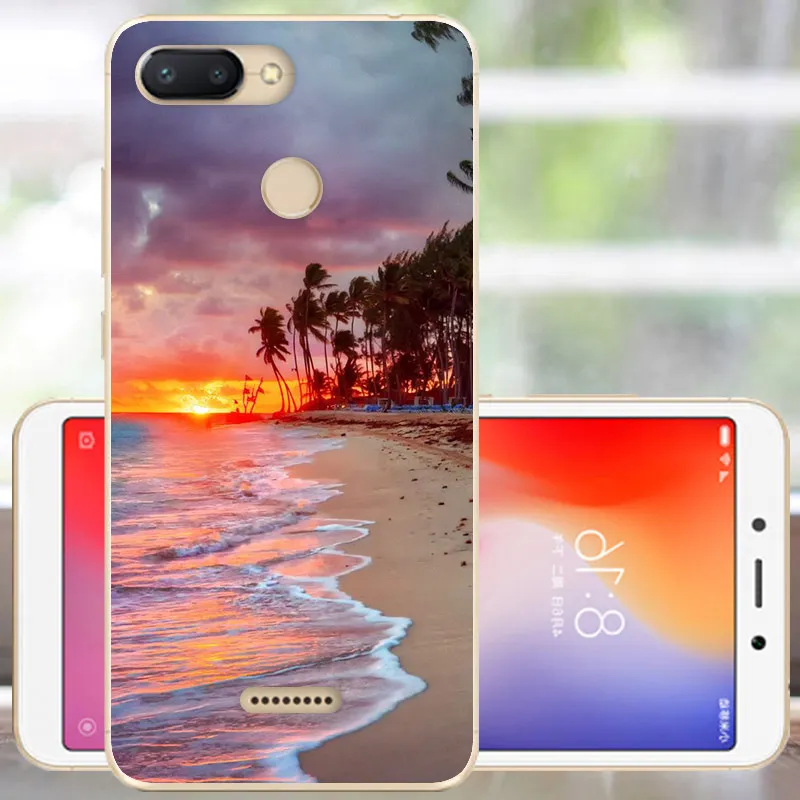 Протектор Xiaomi Redmi 6 Чехол Мягкий силиконовый Redmi 6 бампер Модный чехол Xiomi Redmi 6 Чехол для телефона 5,45 с отверстием для пальца