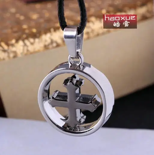 1 шт Braveman Ювелирные изделия новый дизайн круг крест человек ожерелье высокое