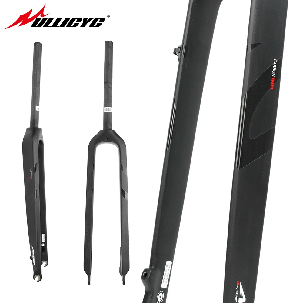 

Вилка для горного велосипеда Ullicyc QC625, полностью из углеродного волокна, 26/27, 5/ 29 дюймов, 520 г, 3K, матовая серия, жесткая Велосипедная вилка