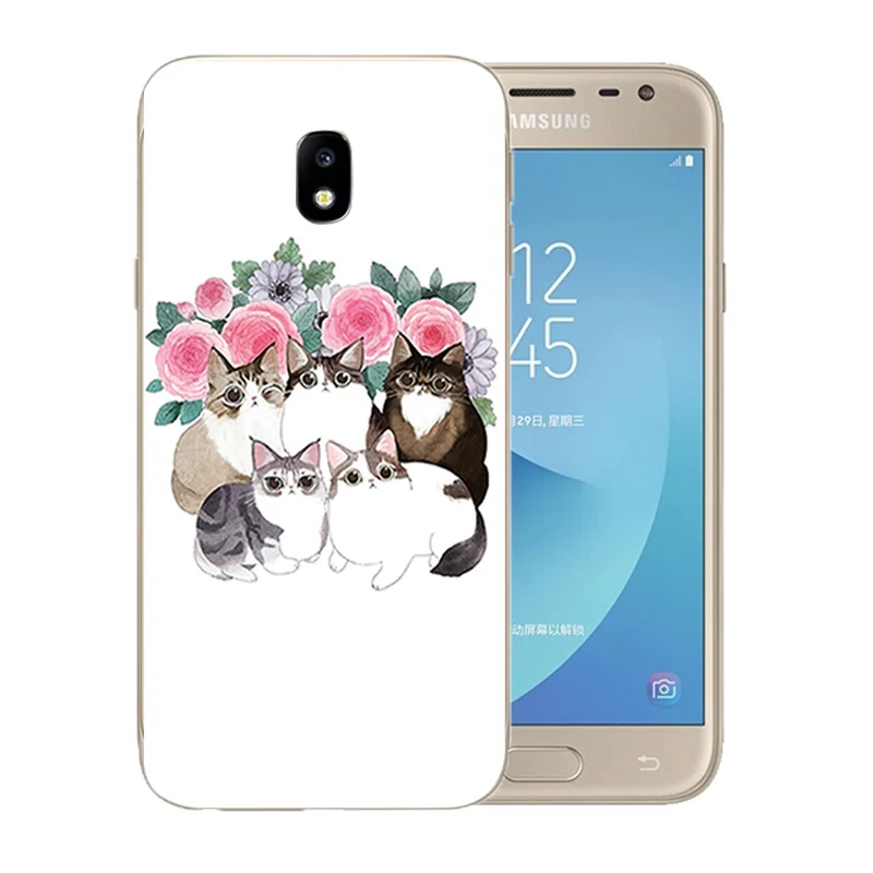 Чехлы для телефонов чехлы Samsung J3 2017 силиконовая задняя крышка J330F мягкий ТПУ с 3D