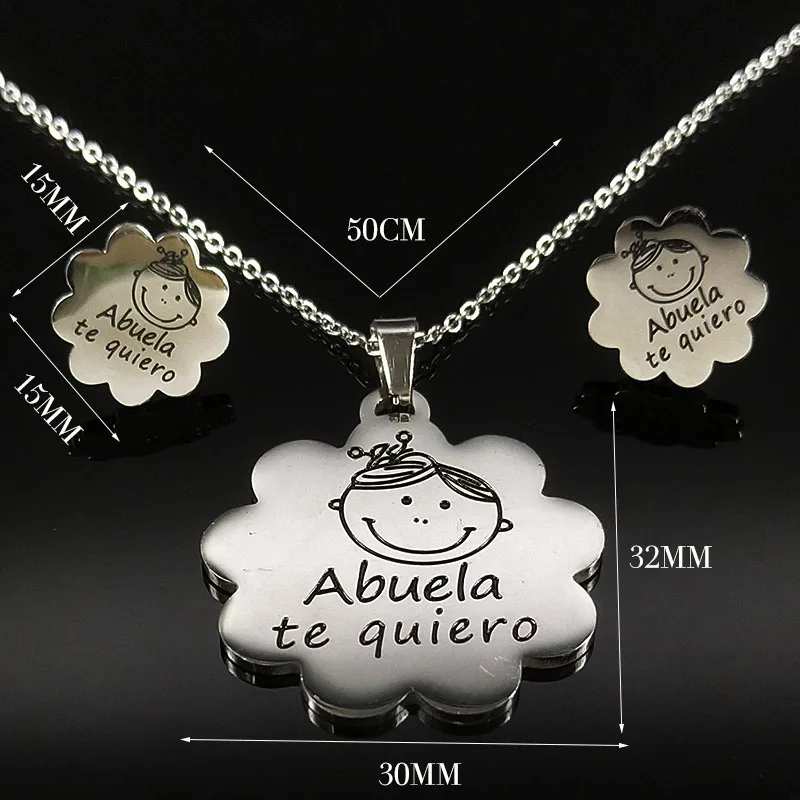 Set N and E Модный браслет-цепочка из нержавеющей стали для женщин, серебряные браслеты и браслеты, ювелирные изделия, B18119 - Окраска металла: Set N and E