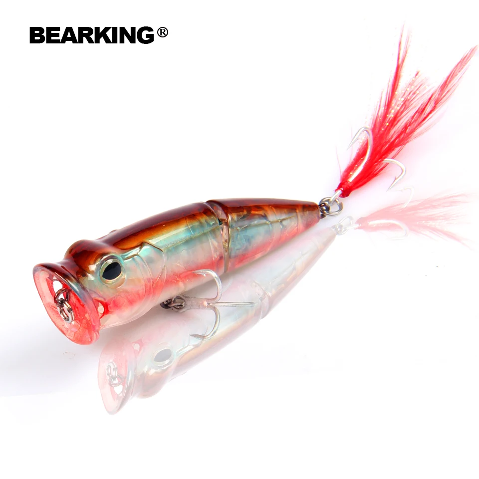 Bearking 5 шт./лот рыболовные приманки жесткая наживка разных цветов Поппер bearking 70 мм