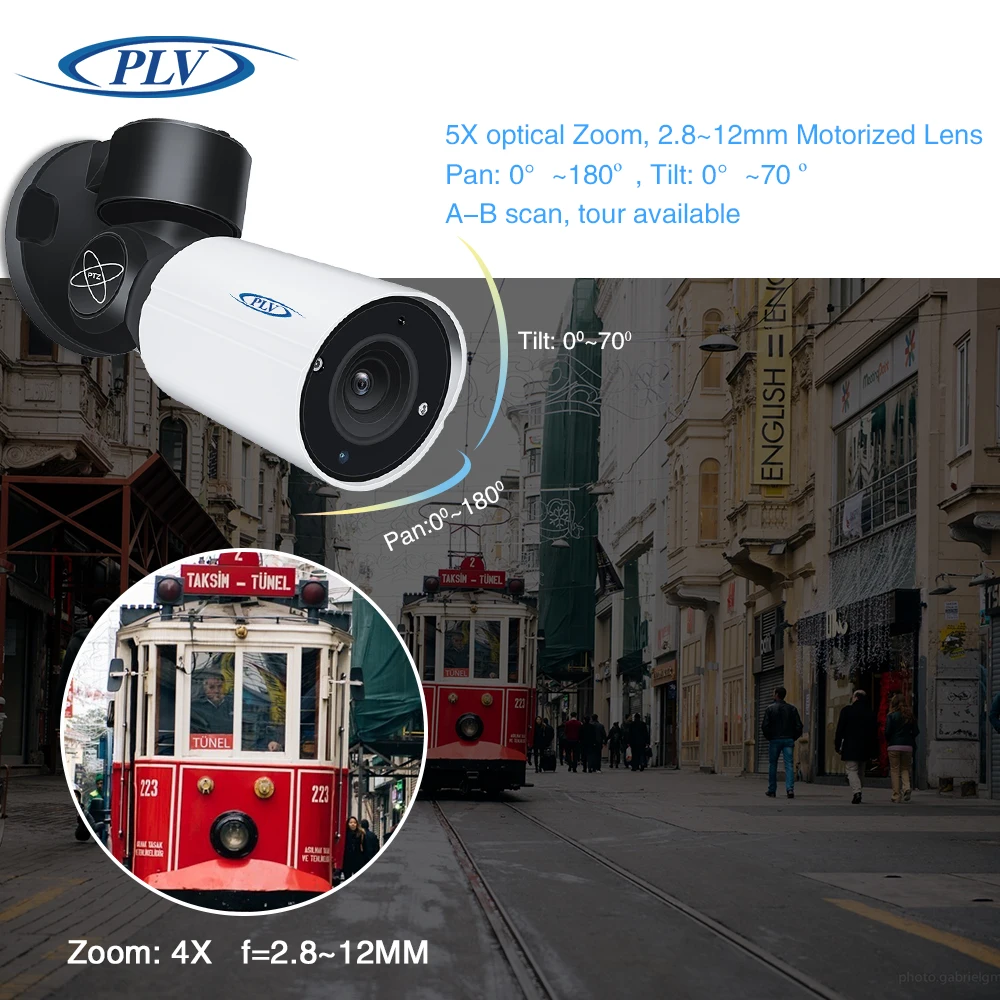 PLV Новый sony323 Пуля CCTV PTZ 1080 P 2MP Камера 4x оптический автофокусом Руководство
