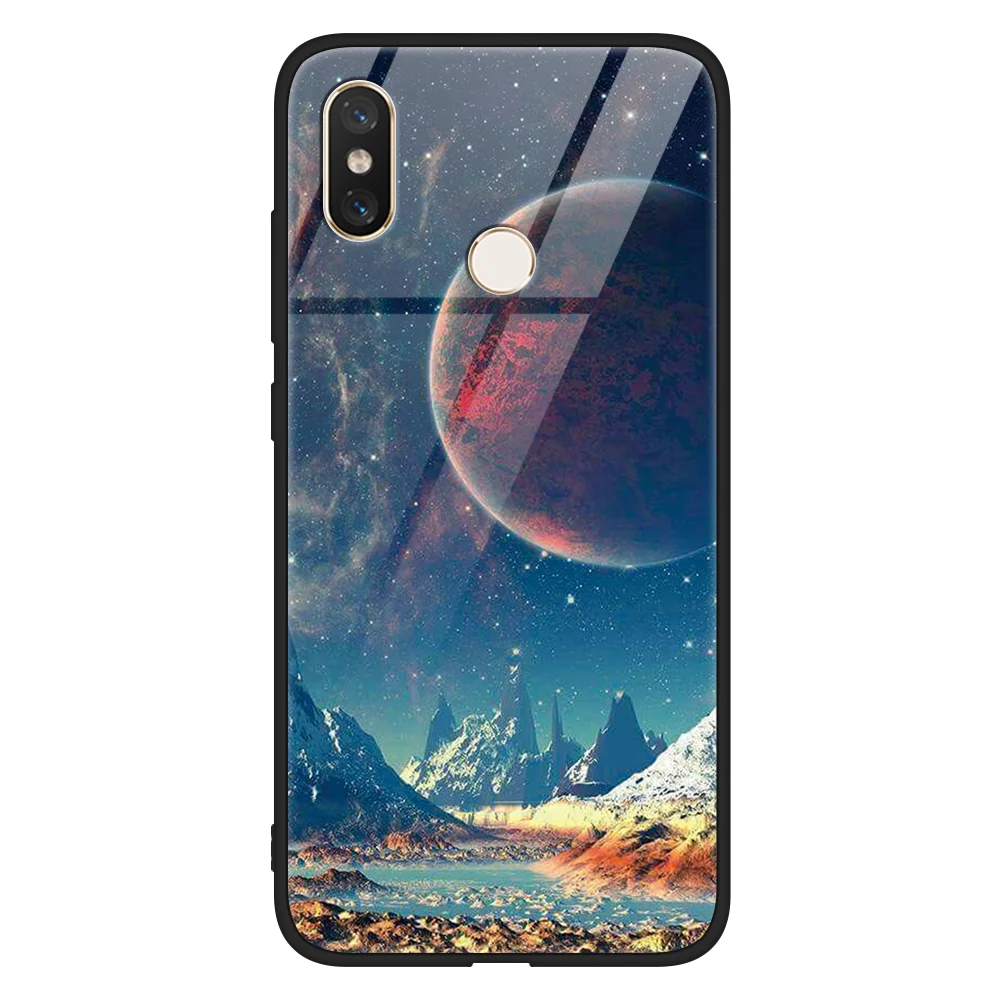 banyue Чехол из закаленного стекла для Xiaomi mi 9 8 9T Pro A1 A2 Lite Explorer SE mi x 2 2S 5 5S 6 Space чехол s Coque для mi Pocophone F1 - Цвет: banyue