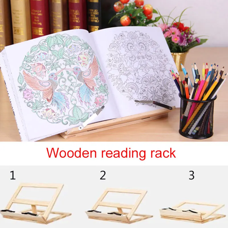 Multi Функция sleek Регулируемый Деревянный подставки для книг стенд iPad и подставка
