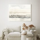 Картина на холсте в бежевом и сером цветах, современный минималистичный плакат, Настенная картина для гостиной, домашний декор