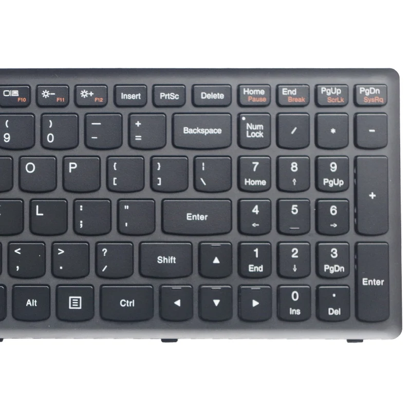 YALUZU Клавиатура для ноутбука Lenovo IdeaPad Flex 15 Flex15 США черная рамка английская