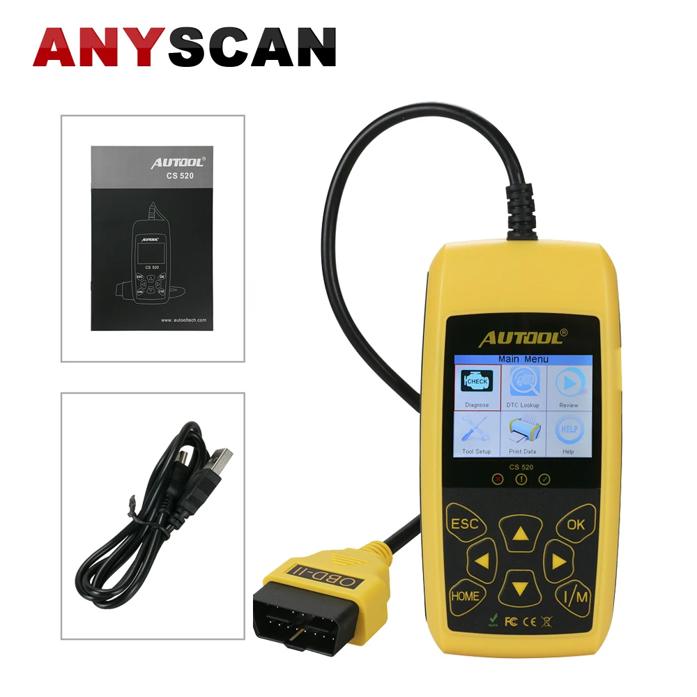 AUTOOL CS520 OBD2 EOBD CAN-BUS код читателя оперативные данные автомобильной считыватель кода