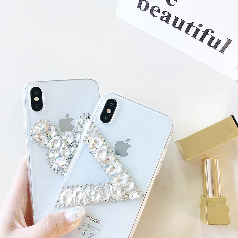 Simple Cute Glitter Diamond Phone Case For Google Pixel 3 2 XL Clear Back Cover Pixel3 Pixel2 |
