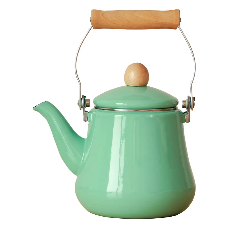 Фарфор в японском стиле эмалированный чайник воды дерево hanlde холодный газовая