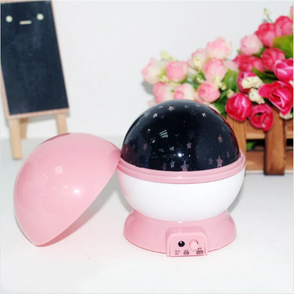 Small Pink Прямая поставка, светодиодный проектор в форме шара, ночник, звездная звезда, Луна, Лампа для проектора, Свадебный Праздничный декор, ночник - Испускаемый цвет: Small Pink