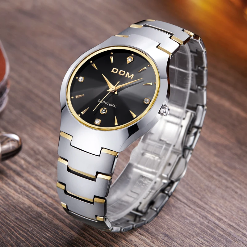 DOM Мужские Часы Лучший Бренд Класса Люкс Кварцевые Мода Марка Стали Вольфрама