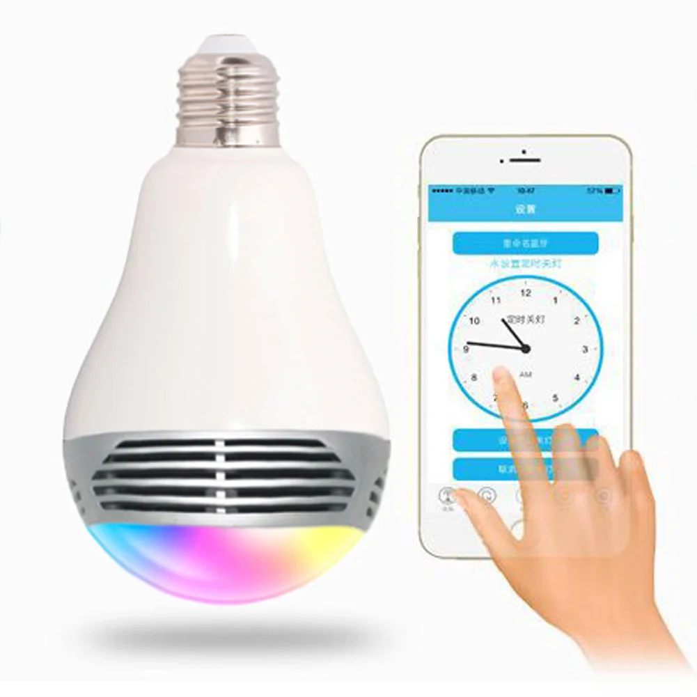 E27 Bluetooth4.0 Управление Smart Музыка Аудио Динамик светодиодный RGB Цвет лампа |