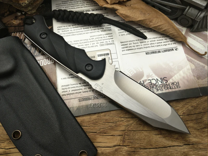 LCM66 охотничий нож, тактические маленькие фиксированные ножи, D2 стальной нож G10 с ручкой для выживания, F0X походный портативный открытый прямой нож