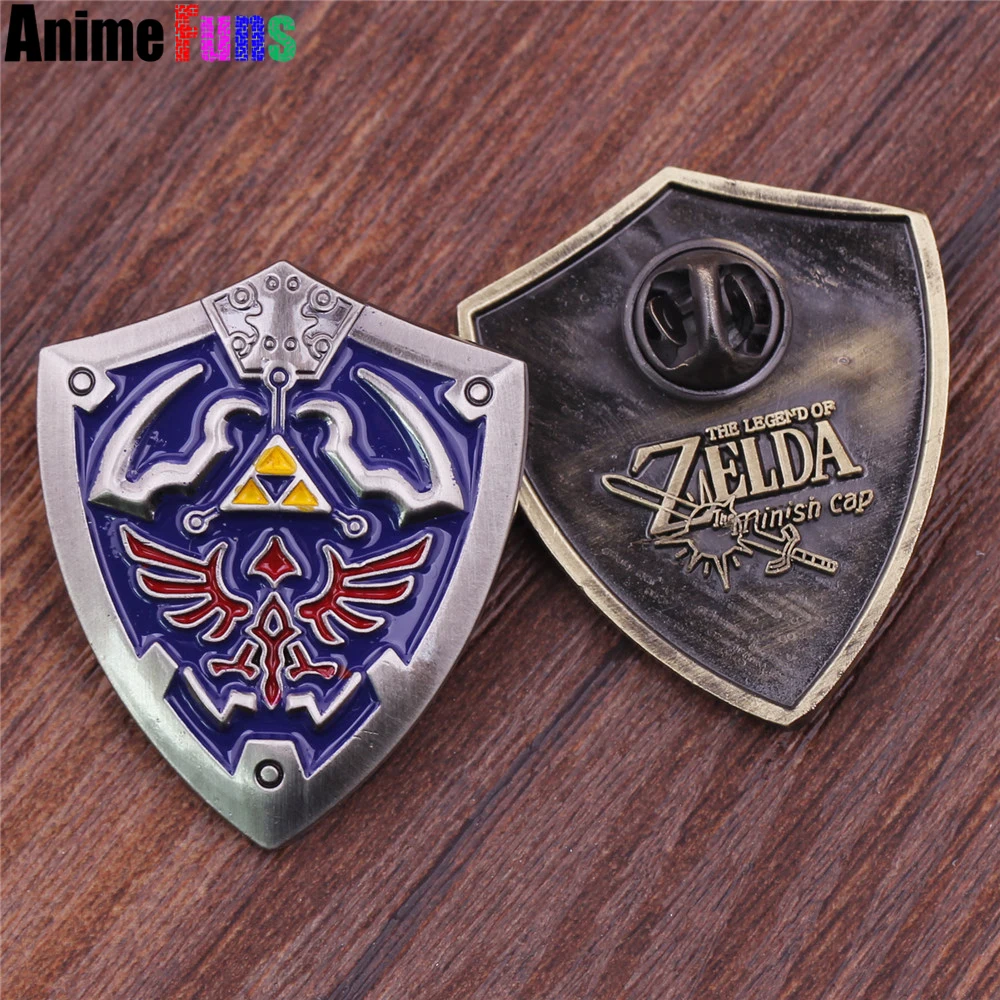 Игра Легенда о Зельде значок Ocarina of Time щит логотип косплей популярная брошь