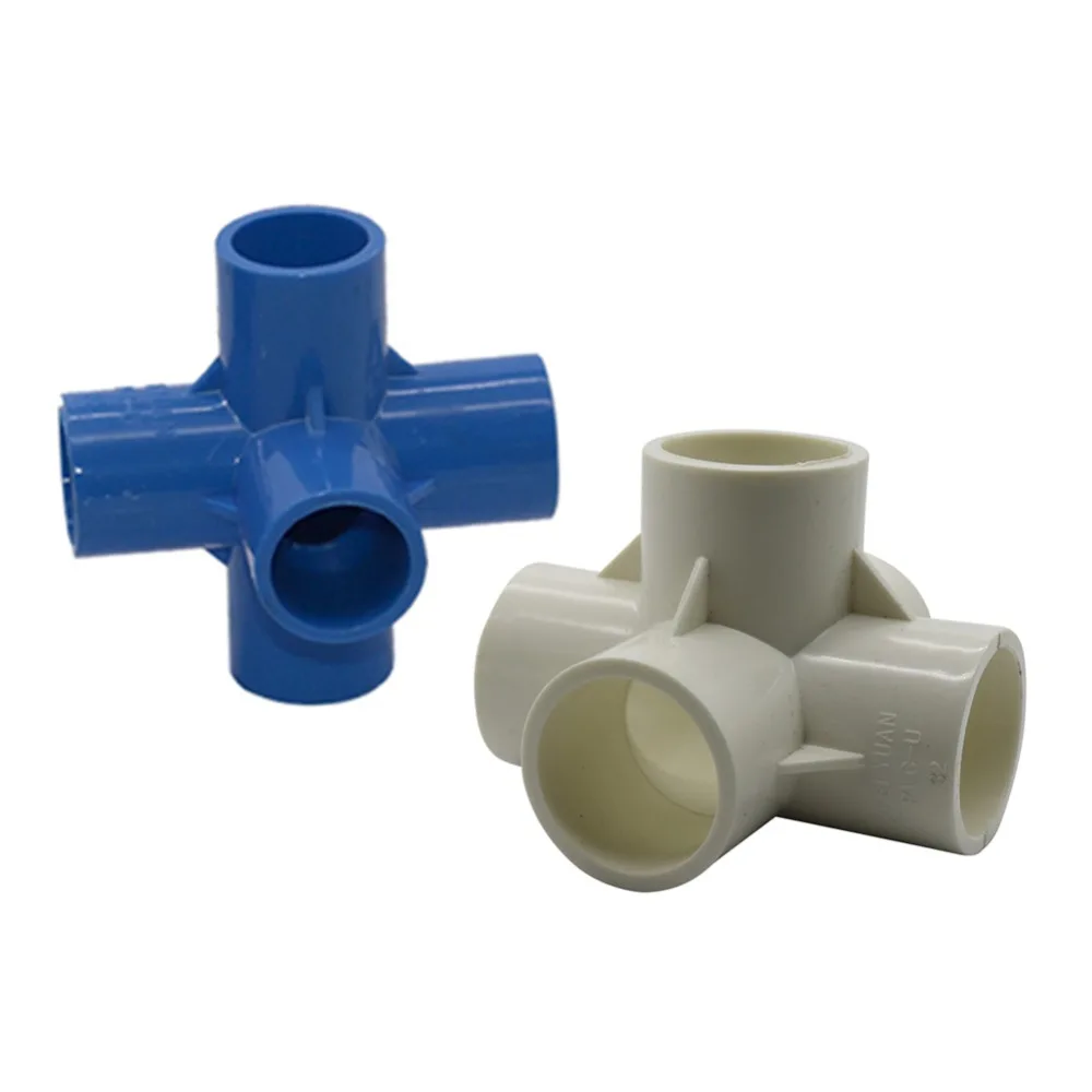 

PVC Pipe 5-ways Connector 20/25/32mm Inner Dia. Garden Irrigation Pipe Joints Agriculture tools watering Five way Splitter 2 Pcs