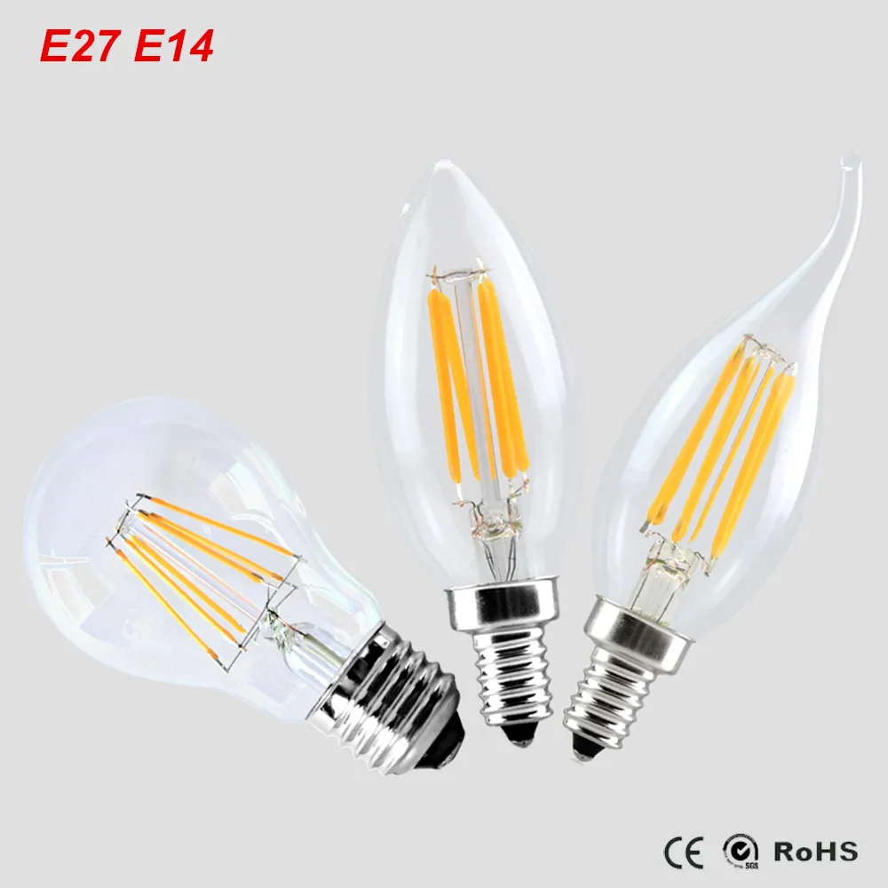 1 шт. светодиодный кварная Светодиодная лампа Эдисона 110 в 120 ро накаливания