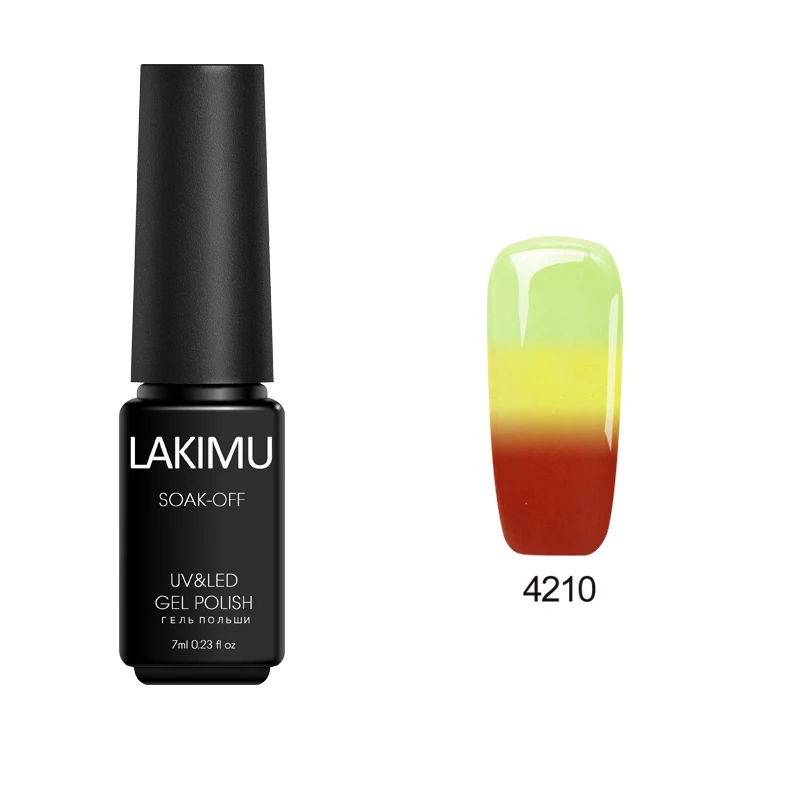 4210 Lakimu тепло холодный УФ-гель для ногтей изменение температуры Замачивание от цвета ful эмаль Гибридный гвоздь искусство цвет длинный прочный ноготь лак - Цвет: 4210