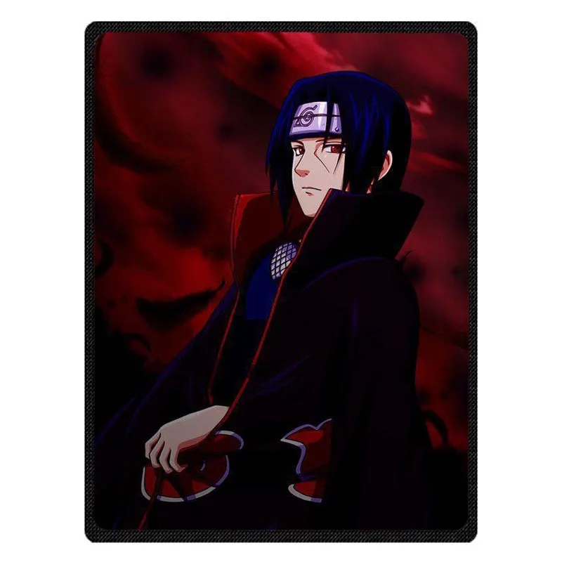 Мягкий зимний теплый диван Плед Коралловый флис кровать одеяло Naruto_Sharinga Учиха Итачи печатных самолет путешествия пледы одеяло s