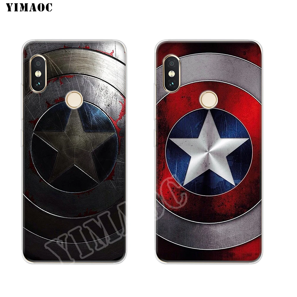 Мягкий силиконовый чехол YIMAOC Captain America для POCOPHONE F1 Xiaomi Redmi Note 6 7 Pro 6A Mi 8 Lite из ТПУ |