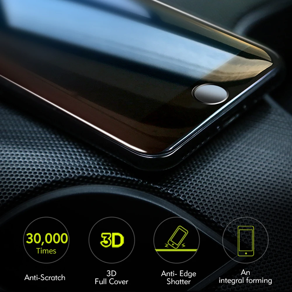 стекло на айфон 6s Сапфировое покрытие анти капля 3D полное Экран протектор