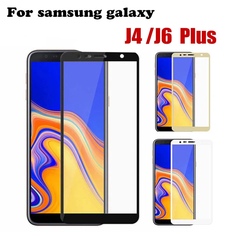 Защитная пленка для samsung galaxy J4 Plus полное покрытие Защита экрана samsun galax J6 plus SM J610FN 6