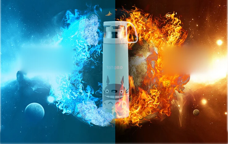 Кот Нержавеющая сталь термос чашка Чай воды Кофе Колбы лабораторные вакуумная