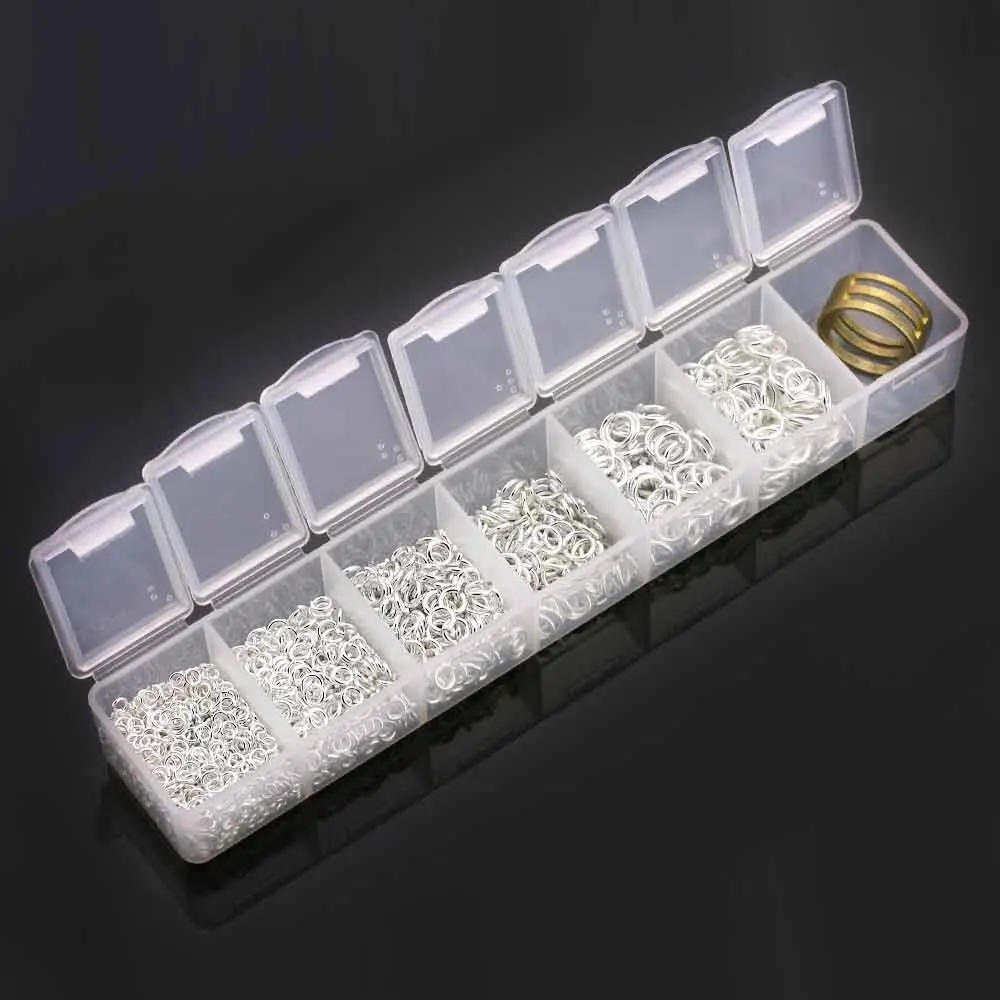 2000 шт. набор посеребренных открытых колец для изготовления ювелирных изделий 3 мм