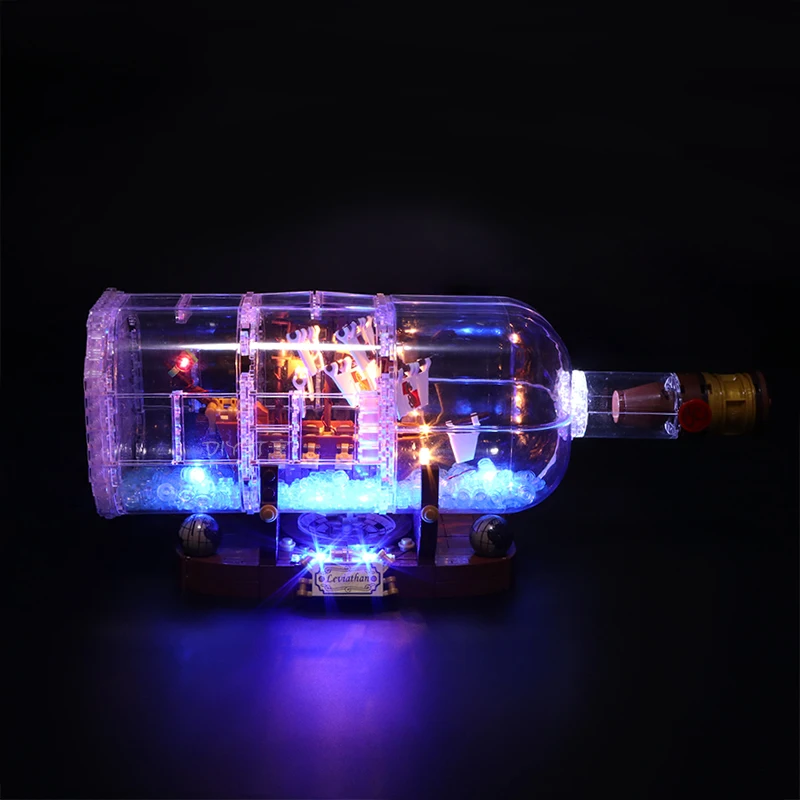Светодиодный светильник для Lego 21313 16051 Ideas creator корабль в бутылке строительные