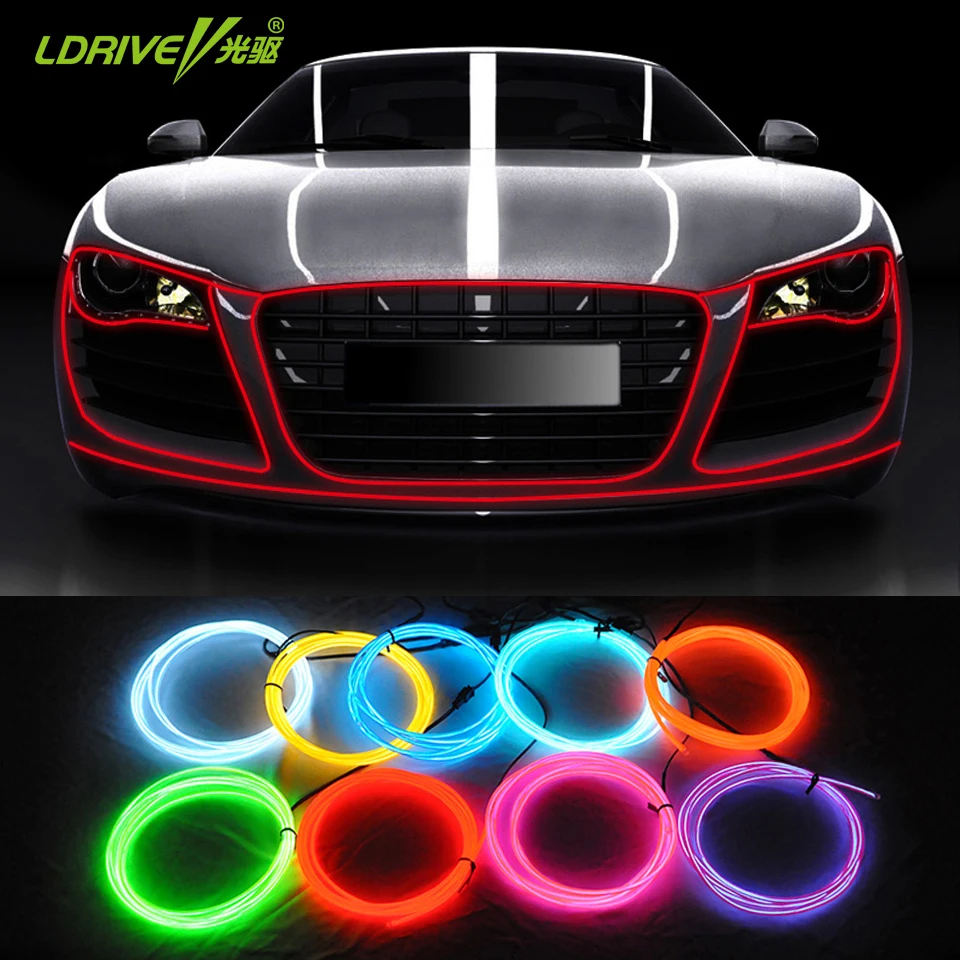 Стайлинг автомобиля атмосферные лампы длиной 1 метр освещение салона