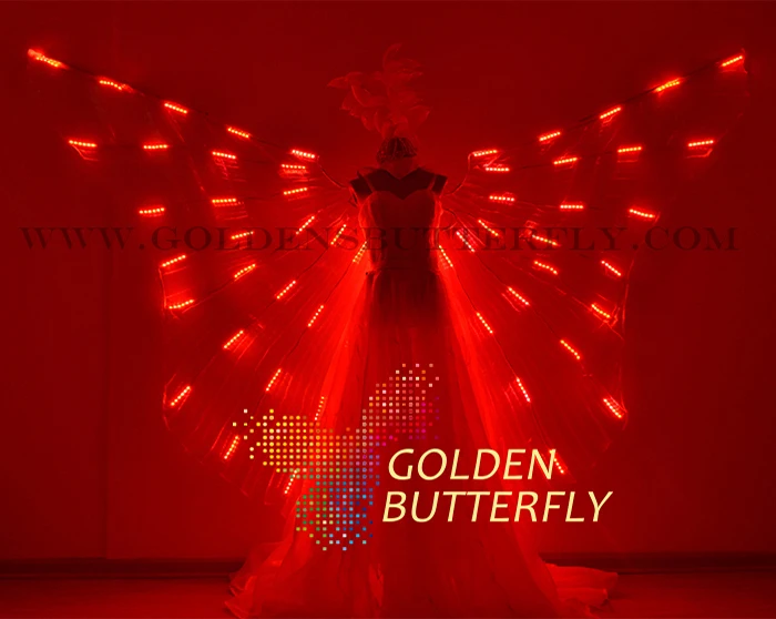 LED крылья светящиеся Модные женские красочные бабочки шоу одежда свет