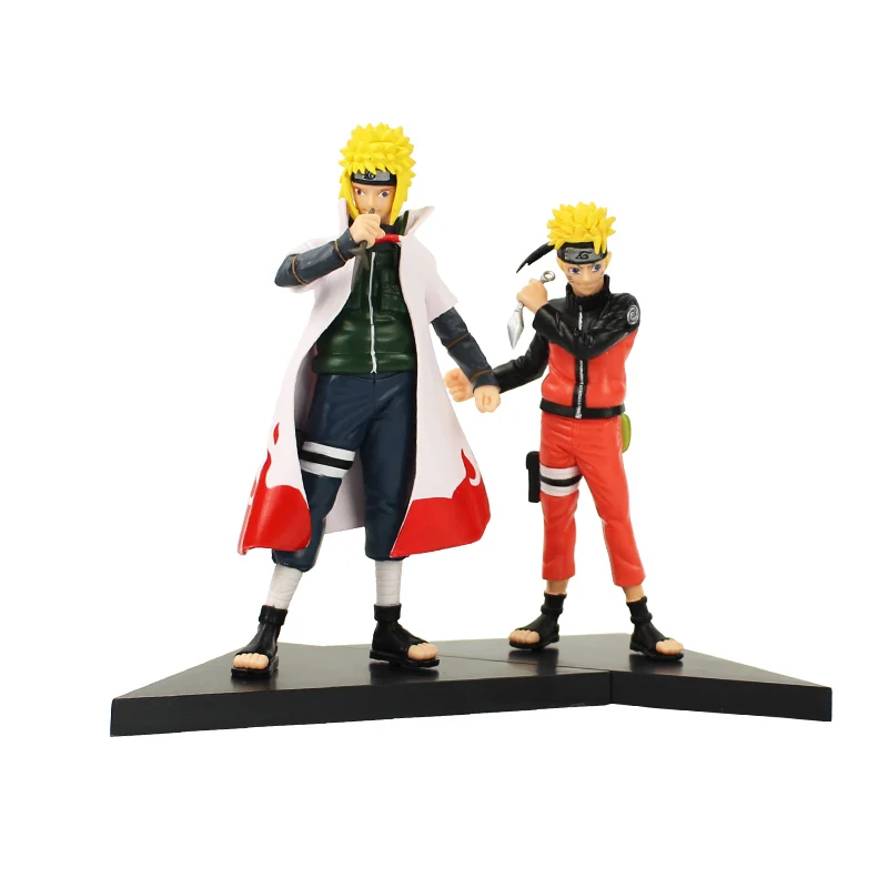 Minato Naruto 2 шт фигурки Наруто Саске Какаши Шикамару Хината Мадара Гаара боль Итачи Минато Kurama Сасори Deidara Акацуки модель игрушки - Цвет: Minato Naruto
