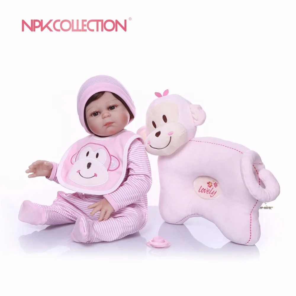Кукла младенец NPKCOLLECTION силиконовая Реалистичная мягкая для девочек 46 см подарок