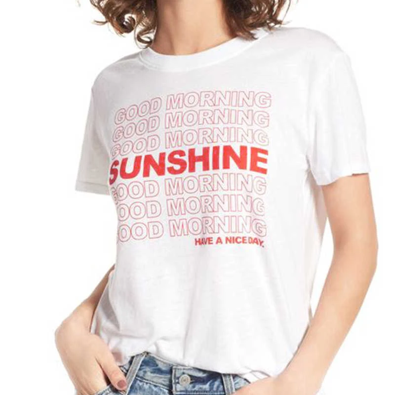 Женская футболка с рисунком Good Morning Sunshine новая летняя из мультфильма холодное