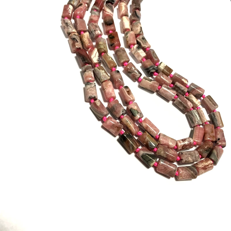 Оптовая продажа 3 струны 15 5 дюйма 100% натуральный Rhodochrosite драгоценный камень