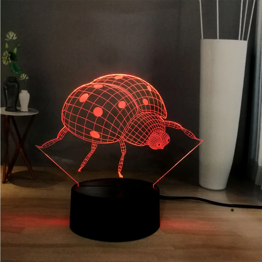 Новый 3D эффект насекомое интересные муравьи LED домашняя спальня DEC атмосфера