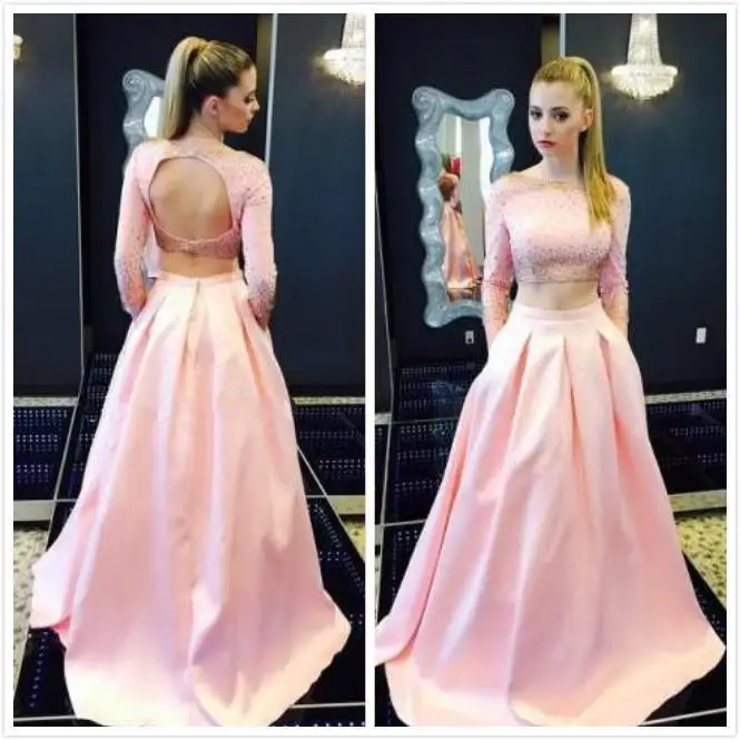 Замочная скважина Из Двух Частей Платья Выпускного Вечера 2016 Новый Бисера С