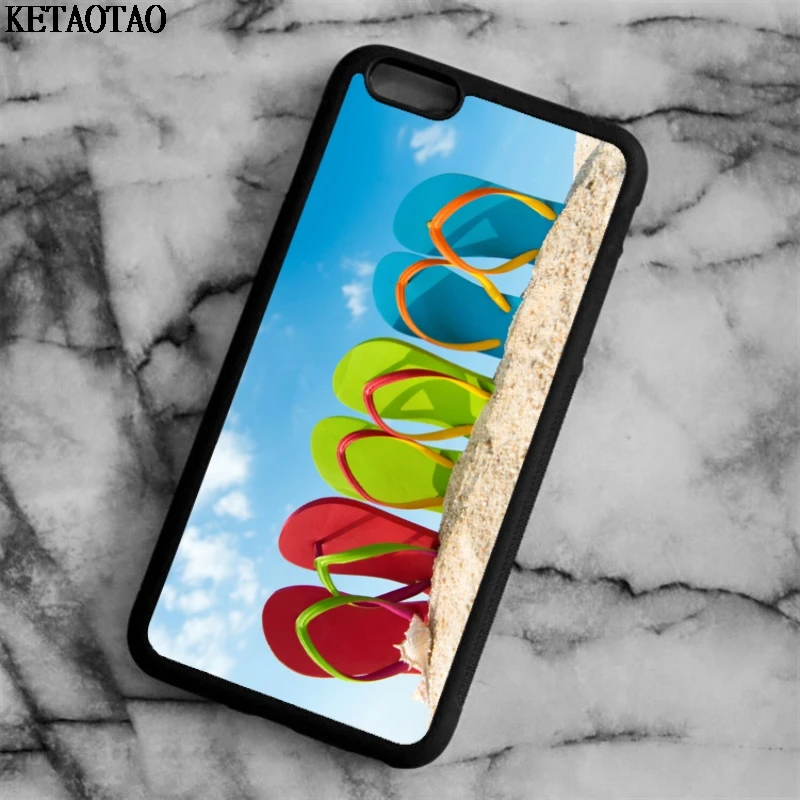 KETAOTAO вьетнамки на пляж телефон чехол s для iPhone 4S 5C 5S 6 6S 7 8 Plus X samsung S5 Чехол Мягкий