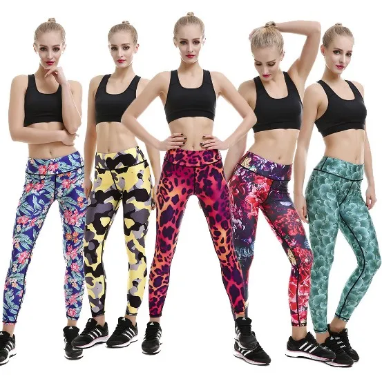 Новинка размера плюс Harajuku 3D красные цветочные леггинсы для фитнеса красные синие зеленые камуфляжные длинные дышащие женские штаны