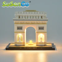 susengo led light kit only for 21036 architecture arc de triomphe compatible with 17012 no building blocks model