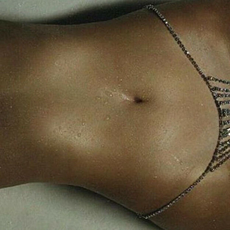 Сексуальное сексуальное бикини с цепочкой простое круглое нижнее белье со