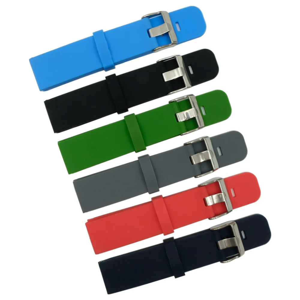 Ремешок для часов 18 мм/20 мм/22 мм для Motorola Moto 360 2 Gen 46 мм samsung Gear2 R380-R382 силиконовый резиновый браслет