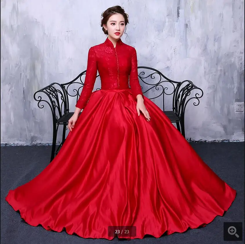 Robe De Soiree Красное Кружевное атласное ТРАПЕЦИЕВИДНОЕ платье для выпускного вечера