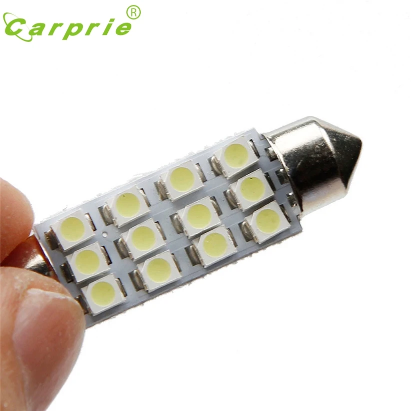 Автомобильный Стайлинг 41 мм белый 3528 12 SMD светодиодная Автомобильная гирлянда