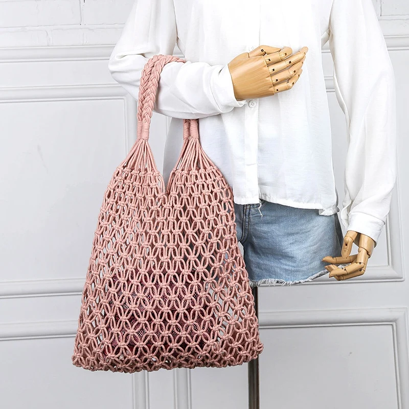 Модная популярная пляжная сумка Женская тканая композитная ручной работы новая