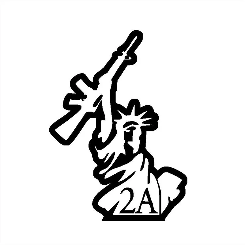 10.9X15CM LIBERTY Hold Gun Оригинальная виниловая наклейка черный/серебристый