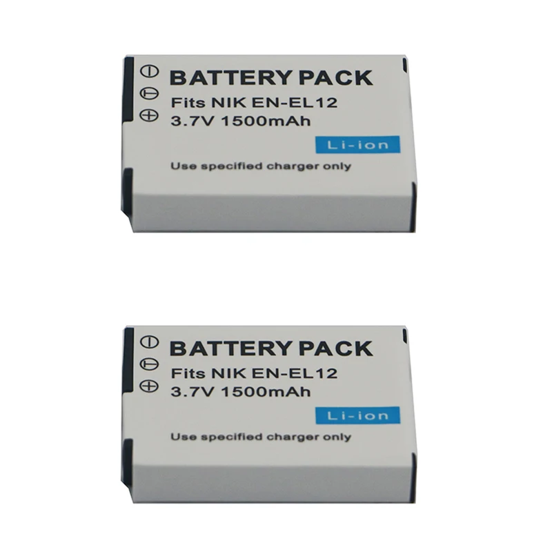 2 шт./лот DVISI EN-EL12 EL12 аккумуляторные батареи Аккумулятор AKKU для Nikon S620 S6200 S630 S6300 S640 S70